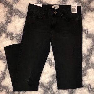 Black low rise skinny jeans from forever 21